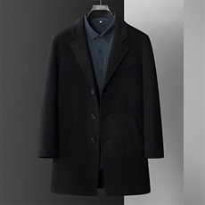 2025年秋季西装领三粒单排扣后中开衩时尚百搭通勤中款西服，男装西服，琳尚羊绒