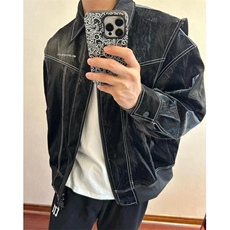 【有货】cleanfit皮衣外套男春秋高级感痞帅飞行员夹克W190WW-P92，男装夹克，星座1007（原301D）