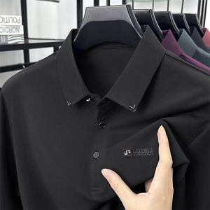 长袖t恤男士2025年春秋季新款打底上衣服商务休闲Polo衫男图片
