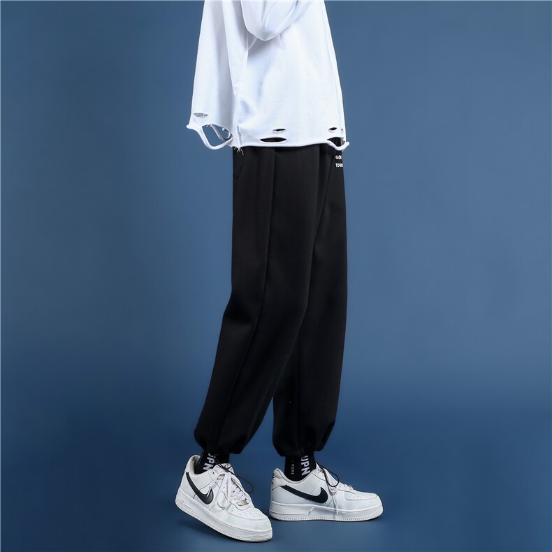 秋冬宽松字母休闲裤九分裤卫裤X715WK512P45控68,男装牛仔裤,星座715