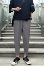 2025新/夏港风男士休闲裤9分长裤宽松店主风裤子哈伦裤薄8325/P45，男装休闲裤，电商B381-2