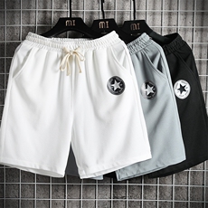 MK37008-P15冰丝短裤男士大码宽松休闲五分裤男运动中裤网格挂拍，男装休闲裤，电商A040A