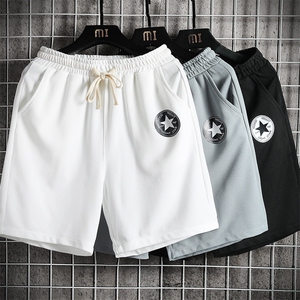 MK37008-P15 冰丝短裤男士大码宽松休闲五分裤男运动中裤网格挂拍图片
