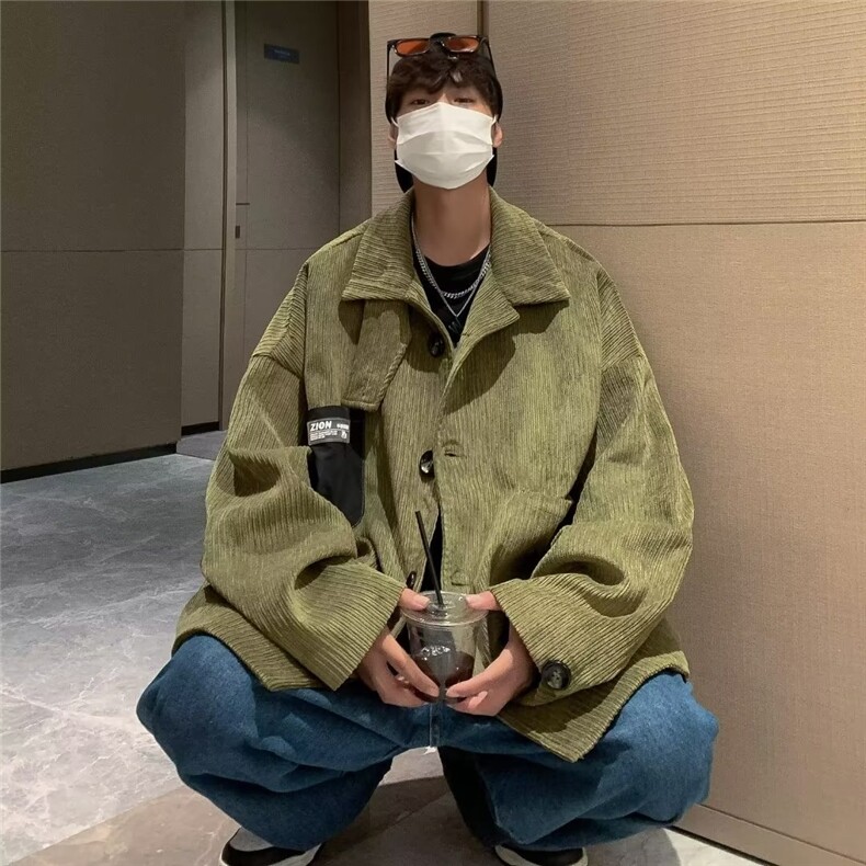 秋季青春流行男夹克文艺潮灯芯绒外套Y8803P65,男装夹克,星座1116-2