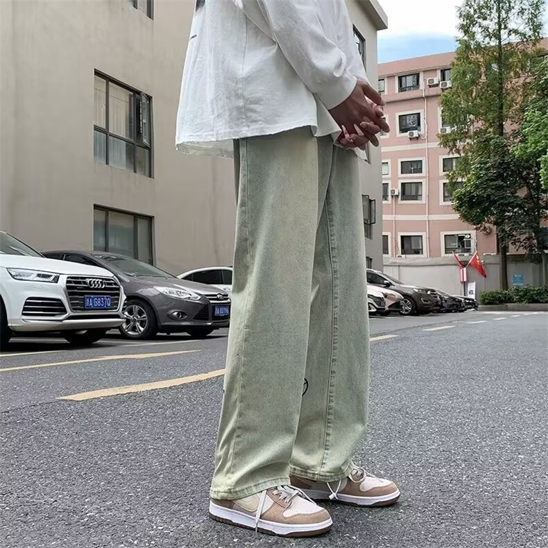 218-1-P40-NK5060新款时尚休闲潮男百搭单色牛仔裤,男装牛仔裤,四季星座218-1
