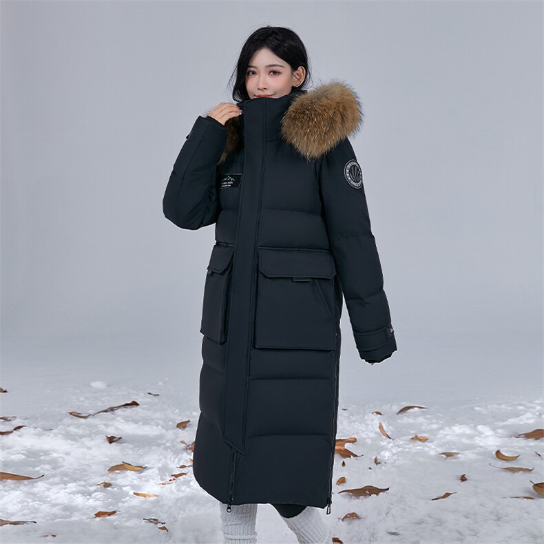 情侣装白鹅绒羽绒服中长款超厚户外男女款羽绒服大衣限价598,女装羽绒服,钱塘723