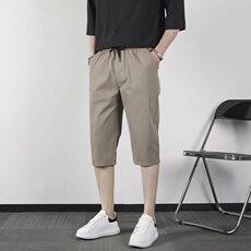 夏季2025弹力系绳七分裤男休闲中裤修身小脚裤男士7分裤VS870，男装牛仔裤，星座1116A-2（原606A-1）