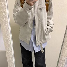 高品质老钱风立领夹克外套男女美式工装宽松上衣513JK3512P60，男装夹克，星座513