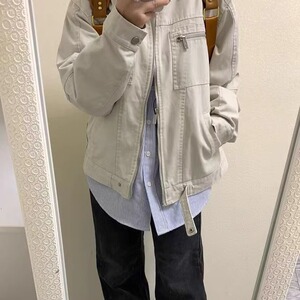 高品质老钱风立领夹克外套男女美式工装宽松上衣513JK3512P60图片