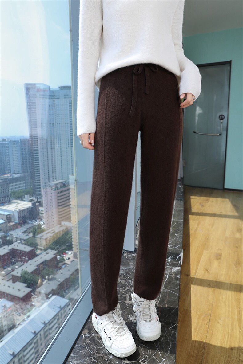 秋冬季新款舒适时尚百搭貂绒小脚裤,女装休闲裤,冬贝尔貂绒