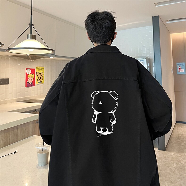 牛仔夹克男大码牛仔外套男茄克NJ77339-P60加绒款-P75,男装夹克,电商A040