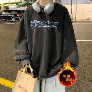 直播品质 500克重磅美式做旧水洗卫衣 SY1399-常规特P45加绒特P55图片