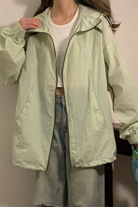 1中性风黄灯连帽滚边设计大码M-5XL潮牌防晒服男FS77005P45控68图片