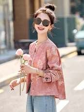 高级感新中式国风重工刺绣外套女早春新款时尚宽松独特小个子开衫，女装短外套，依如秀(原杭风阁)