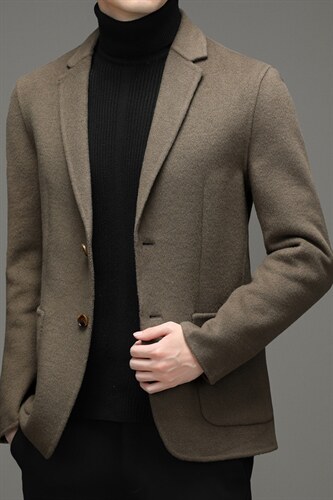 羊毛西服男冬季潮款休闲商务西服上衣中年男外套YLBX2120738-P315，男装西服，电商B212（原钱塘6029）