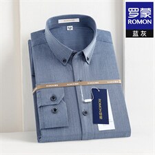 高端衬衫男长袖2023秋季中年宽松商务休闲免烫纯色衬衣薄款，男装衬衫，电商B212（原钱塘6029）