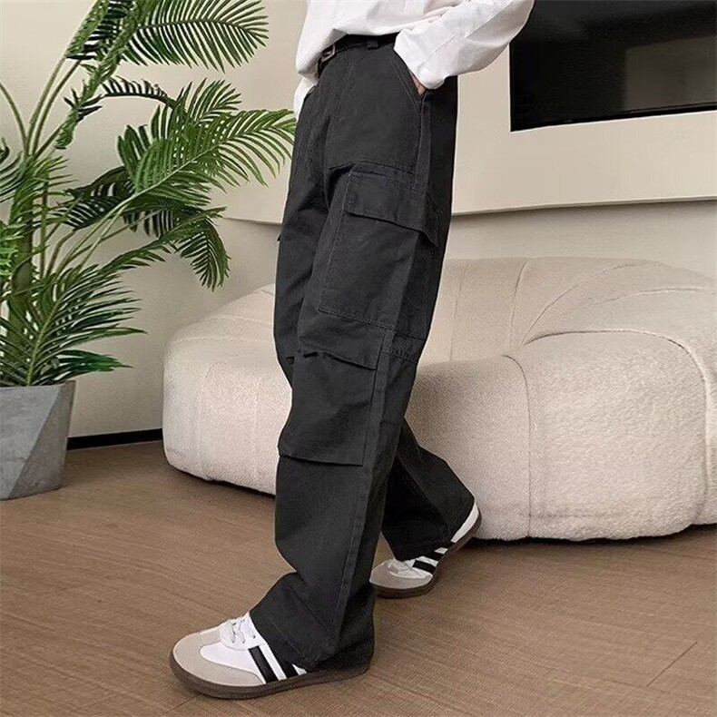 高街复古水洗多口袋工装裤男女欧美宽松直筒百搭休闲长裤KG20,男装休闲裤,星座1116A（原606A-3）