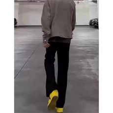cleanfit柳叶弯刀牛仔裤男美式高街修身显瘦显腿长高腰提档微喇裤，男装西裤，星座603-2