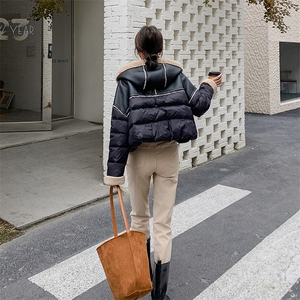 时尚保暖羽绒服女短款 显瘦百搭秋冬外套图片