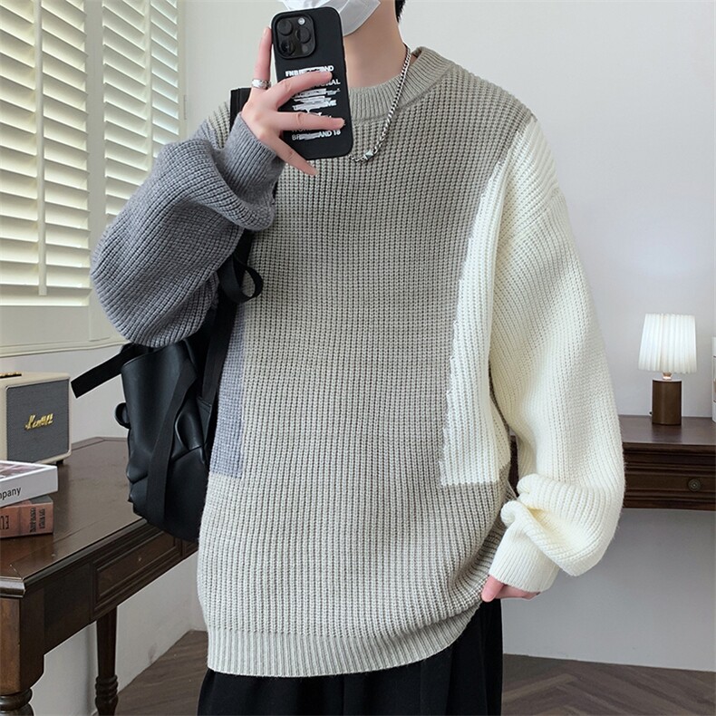 【新品】2025秋冬男士时尚休闲百搭针织毛衣潮流-M5110-P45,男装针织衫/毛衣,星座1105-1
