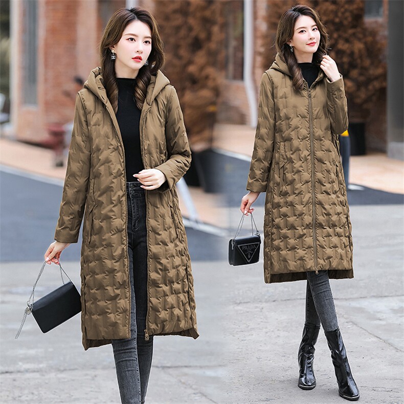现货！专柜品质！2022冬装新款羽绒服女长款90%白鸭绒时尚优雅,女装羽绒服,铭街依杨