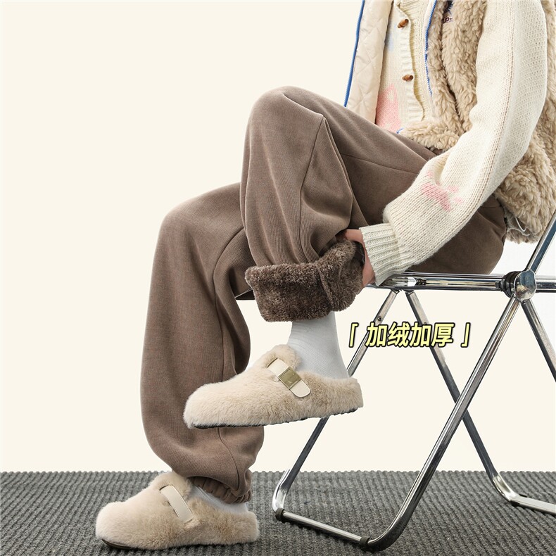 【现货】A165-K8535-P5079欧棉绒加厚北极绒卫裤休闲裤图片