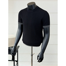 简约圆领夏季针织打底衫T恤肌理感短袖K87001-P53，男装T恤，星座1012-1