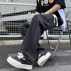 夏季薄款牛仔裤男女韩版潮流宽松百搭2024新款ins长裤RK1908-P30，男装牛仔裤，星座412-3