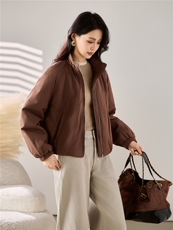 2025秋冬装新款立领夹棉小外套，女装棉衣/棉服，梦芯尔