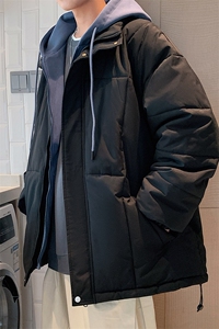 港风假两件棉衣男宽松防风防水加厚棉衣外套MY8831-P95图片