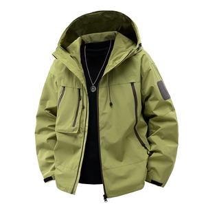 中性风工装冲锋衣男高品纯色宽松夹克外套DSA157B-J91-P60图片