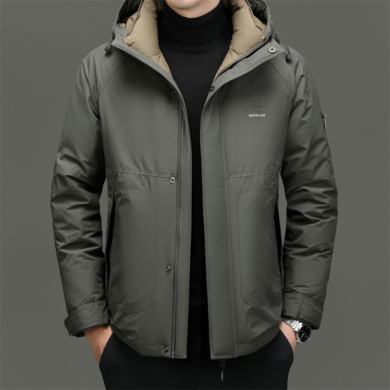 DF23918钱塘2020-2时尚休闲百搭冬季厚款连帽中年男士羽绒服P290,男装羽绒服,钱塘207-2