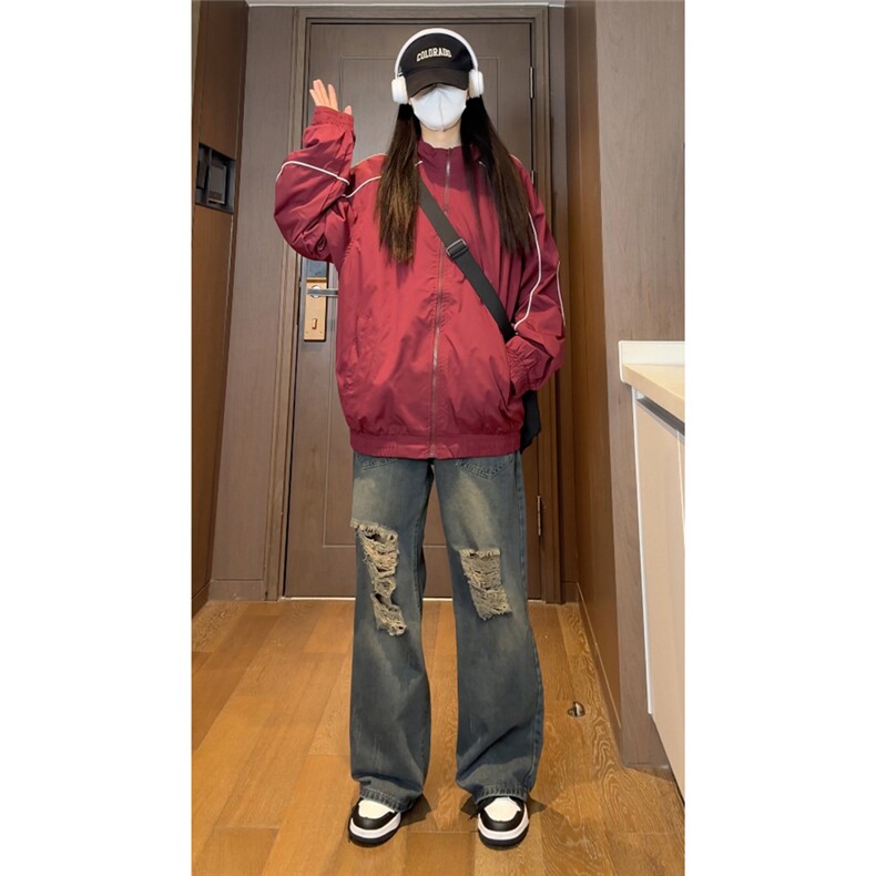 光板得物\唯品\抖音二开宽松时尚翻领冲锋衣夹克F340特P55,男装夹克,电商A247