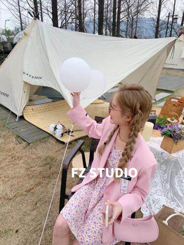 【春季新款】自制高品质薄西装粉色，女装西装，F/TU