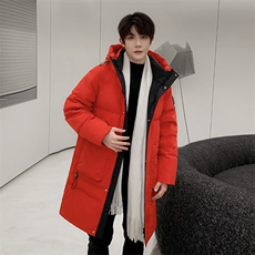 2026新款女学生情侣同款学院风羽绒服男中长款加厚过膝青年潮牌，男装羽绒服，钱塘6003（原4033）
