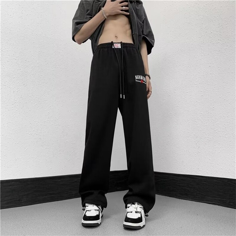 纯色束脚原宿时尚潮牌潮运动裤夏季男休闲裤九分裤青春流行微弹,男装休闲裤,星座716-2