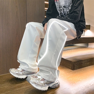 裤子宽松运动裤休闲裤港风垂感抽绳阔腿裤子8007-P45