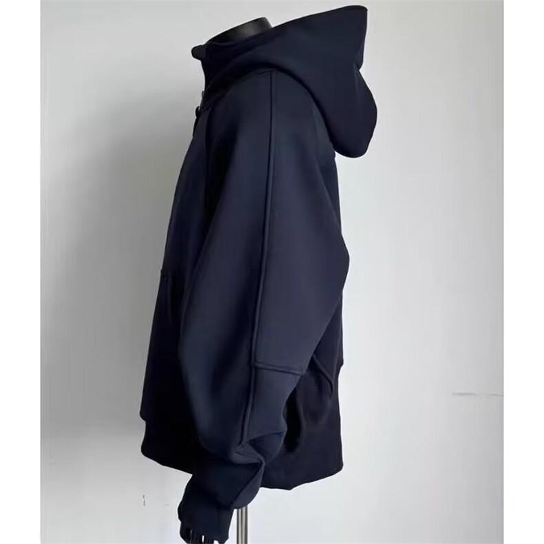 CN301-P62微胖男生卫衣潮牌高级感半拉链美式高街连帽衫,男装卫衣,电商B323A