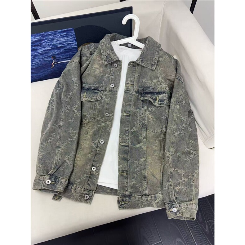 B221美式高街暗黑小众重工艺提花牛仔外套SY2434-特P70控118,男装工装外套,电商B221