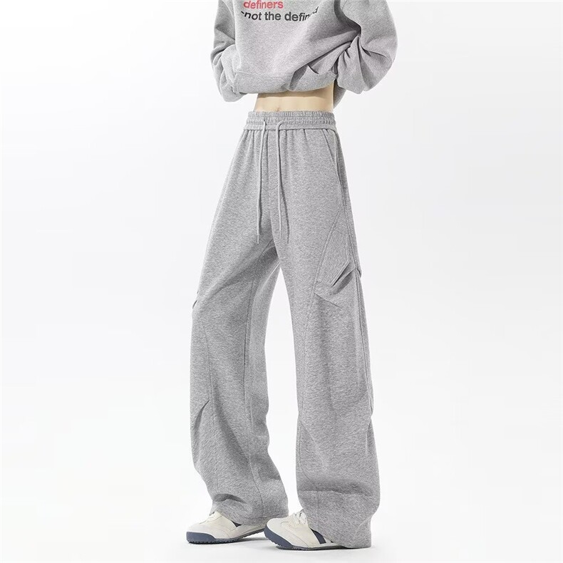 运动裤男宽松阔腿休闲裤爵士舞跳舞哈伦直筒卫裤春秋MKE86P42，男装休闲裤，星座1013-5