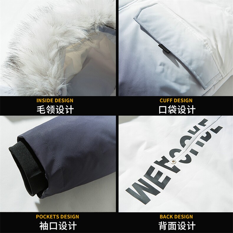 潮牌羽绒服男2020冬季新款短款渐变色外套DS620T,男装羽绒服,电商A102