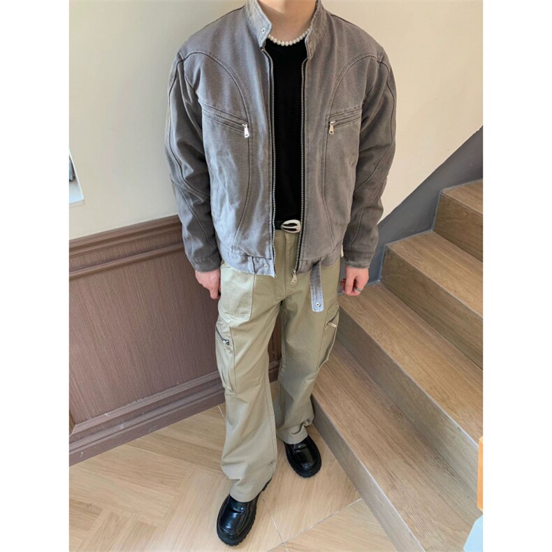 【有货】cleanfit短款牛仔外套男潮牌高级感痞帅夹克W352CC-特P75图片