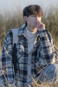 外套男毛呢格子日系秋冬cityboy复古宽松加厚衬衫夹克潮工装衬衣图片