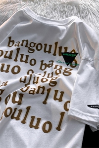 T恤潮流圆领男港风印花2026夏季新款短袖时尚B299-X5192-P40-控59图片