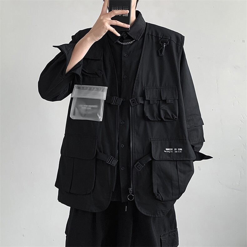 休闲马甲男宽松工装百搭ins潮流机能风M101-P45，男装背心/马甲，电商D202