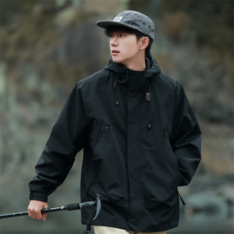 Cityboy情侣时尚连帽冲锋衣外套夹克团体班服,男装夹克,星座301D-5(原星座1415）