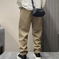 秋冬2024新款休闲弯刀裤男士韩版潮流宽松直筒拼接潮牌运动卫裤男，男装休闲裤，星座506A
