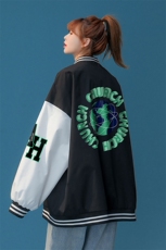 中性风2026秋季新款潮牌字母印花情侣棒球服夹克外套G71p75控98，男装夹克，A247A
