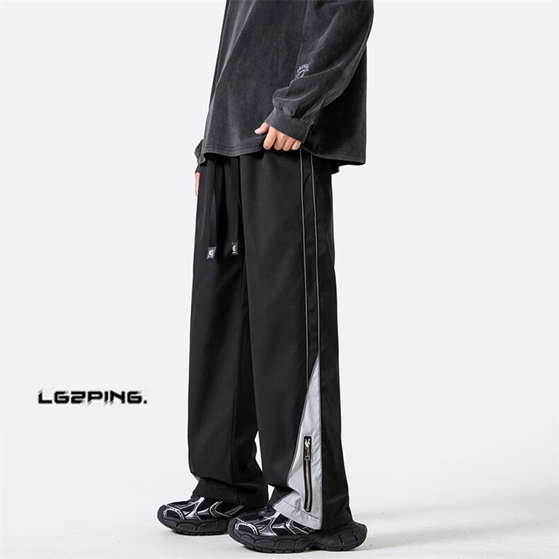 K8817 P50 光影墙 2024春夏季新款字母抽绳男款美式牛津布冲锋裤图片