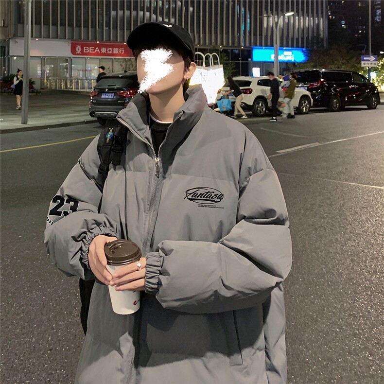 港风秋冬新款保暖立领宽松棉服外套男MY62037P95控118,男装棉衣,电商A268A